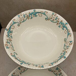 Brierley by Alfred Meakin England Rare Round Serving Bowl Aqua 2 Available 9.25"